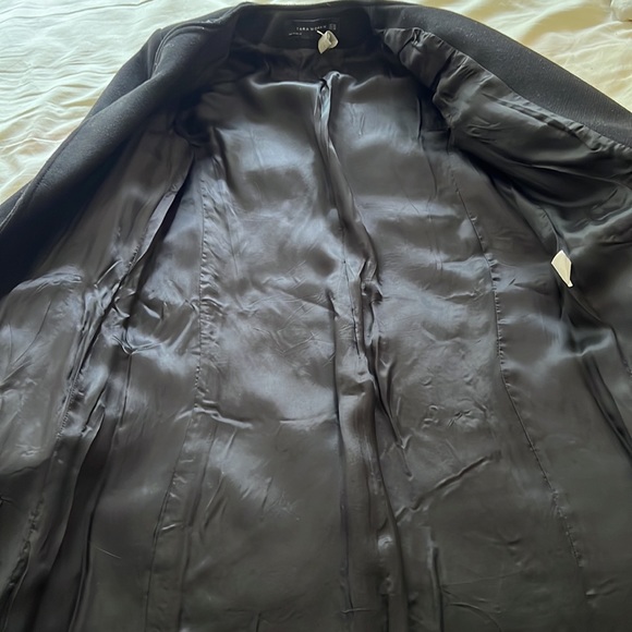 Wool Zara coat with button and zip details - Picture 6 of 9